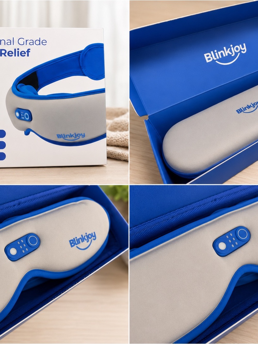 Blue & Gray Heated Eye Mask for Women - Soothing Bath & Body Relief